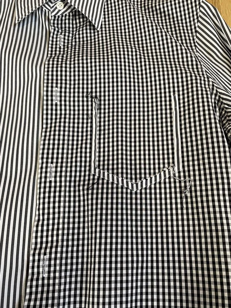 Maison Margiela Vestito Camicia Tela Bianco x Nero Uomo Taglia 40