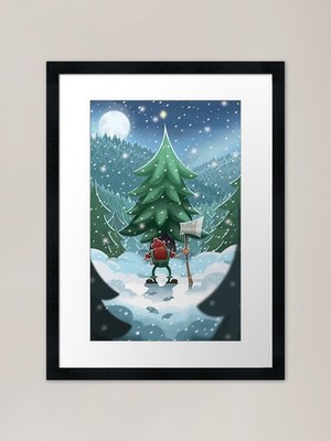 O Weihnachtsbaum gerahmter Kunstdruck gerahmt Wandbild Poster Leinwanddruck Bild