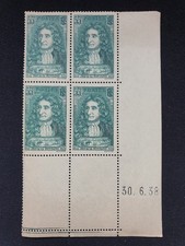 Coins datés du 30.06.1938 neufs France Luxe** MNH YT 397 :" Jean de la Fontaine"