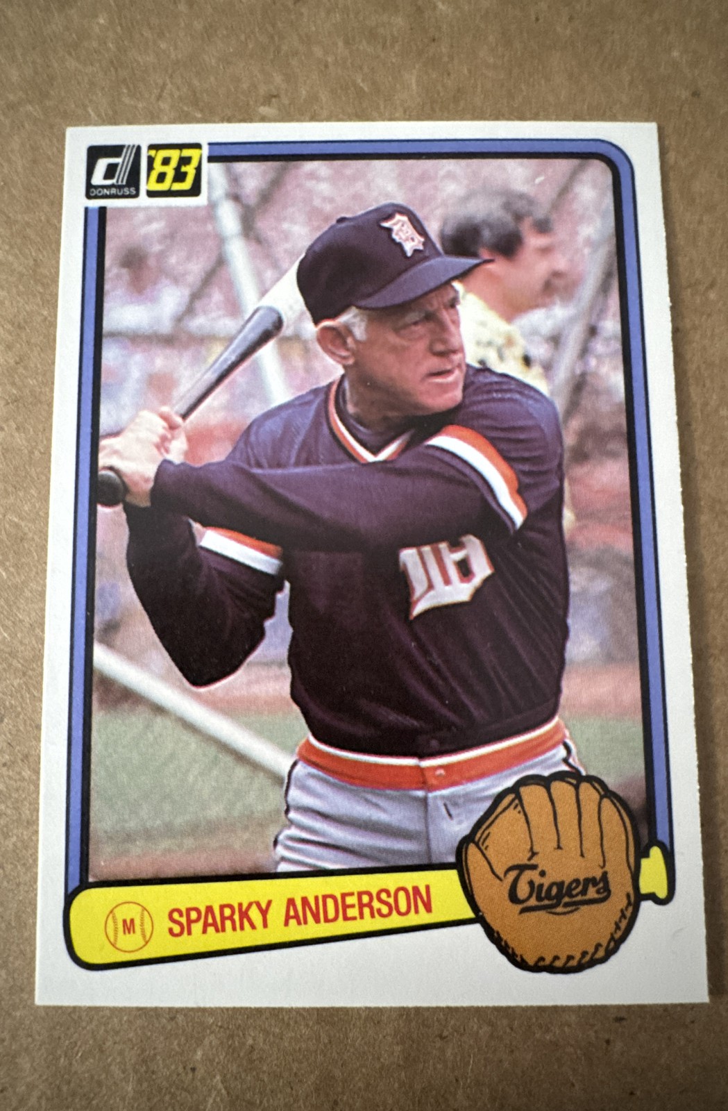 1983 Donruss - Sparky Anderson #533 Managerial Record on White Background TIGERS