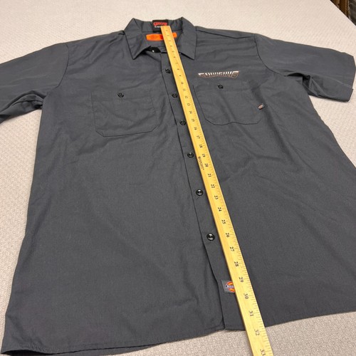 Good Guys Custom Dickies Shirt Mens XL Gray Button Down Rockabilly Retro Hotrod - Picture 8 of 9