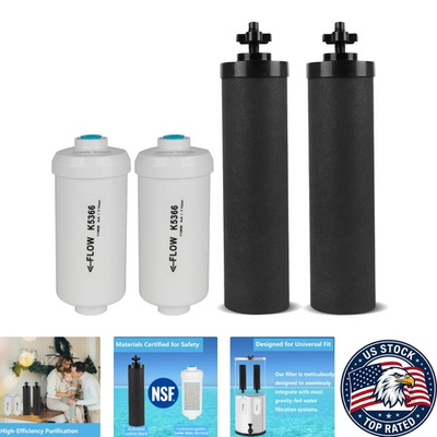#ad NSF Certified Berkey Replacement Filters Pack of 4 for Safe Clean Water $87.97
