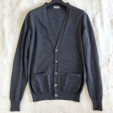 Christian Dior 2020 Wool Bee Embroidered Cardigan Size S Gray Made in Italy