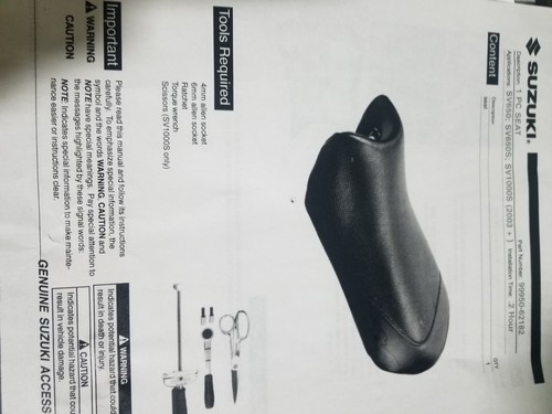 Suzuki SV650 SV650S SV1000S Gel Seat - Picture 10 of 11