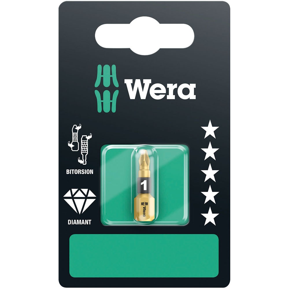 Wera 855/1 BDC Premium Plus Pozidriv PZ1 Screwdriver Bit