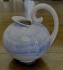 6” STANGL TERRA ROSA PITCHER JUG VINTAGE BLUE & PINK MADE IN TRENTON USA
