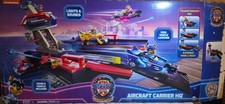 Paw Patrol Mighty Movie Aircraft Carrier HQ w/ Chase,Marshall,Sky Vehicles