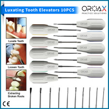 10 Pcs white Dental Root Elevators Oral Surgery PDL Luxating Tooth loosening