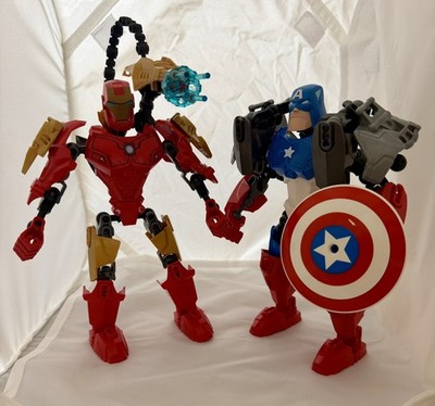 LEGO Marvel Super Heroes Avengers Captain America Iron Man Buildable Figure Lot