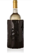 Active Cooler White Wine Chiller Reusable Flexible Wine Bottle Cooler. Black Win