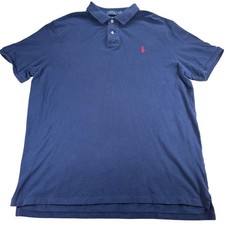 Polo Ralph Lauren Polo Shirt Mens XL Navy Blue Classic Fit Preppy Sporty