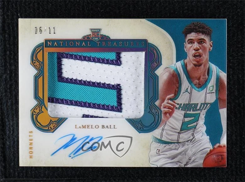 2020 National Treasures Crossover 2011 6/11 Lamelo Ball RPA Rookie Patch Auto RC