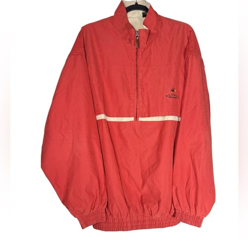 Ben Hogan Bandon Dunes Golf Resort Convertible Windbreaker Vest Jacket Red Sz XL