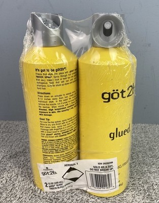Got2b Glued Blasting Freeze Hairspray Spray Yellow, 12 oz (Pack of 2)