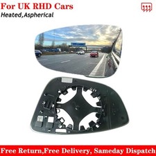 For Vw Scirocco 2008-2011 Heated Aspherical Wing Mirror Glass Right Driver Side