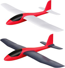 HAWK'S WORK 2 Pcs Foam Glider, 33.8" Super Large Airplane Toy Hand...