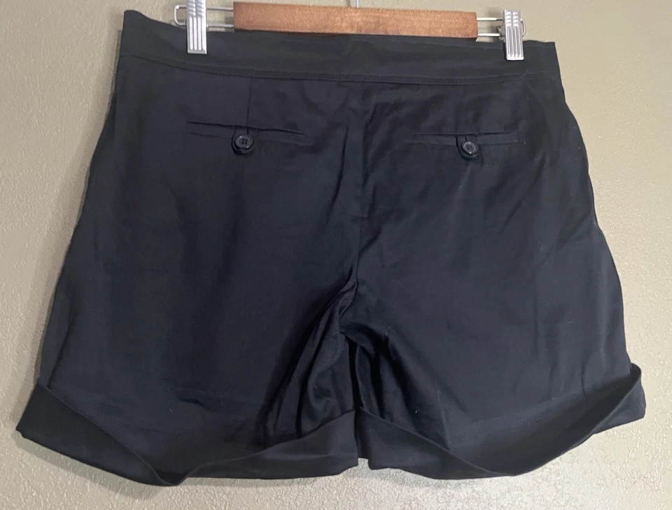 Pantalones cortos de vestir THE LIMITED Drew Fit negros con puño para mujer talla 6 Foto 2 de 4