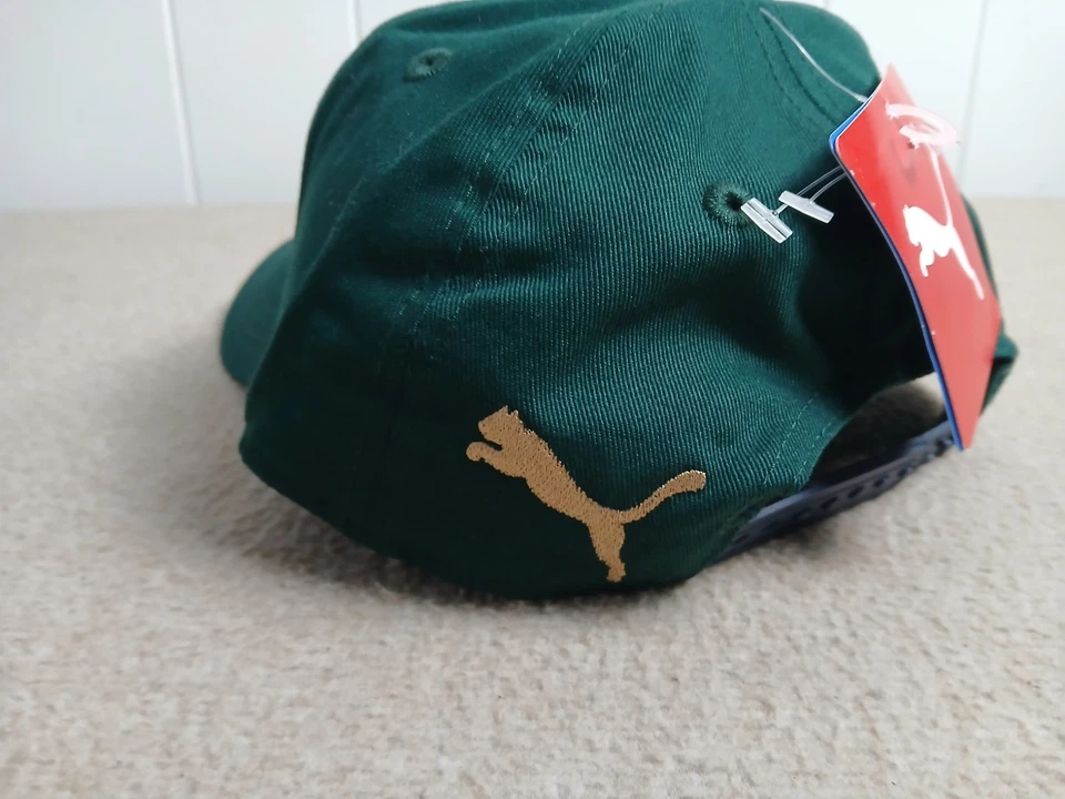 Gorra Puma Italia Team Italia Verde Gorra Snapback Bordada Dorado Logo Puma Para Hombres Foto 3 de 4