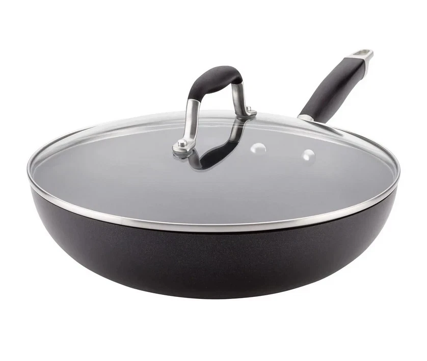 Anolon Advanced Graphite Hard Anodized Nonstick Ultimate Pan with Lid, 12-Inch