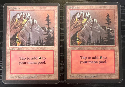 2x Alpha Swamp V1 Basic Land Lot LP Lightly Played MTG Magic