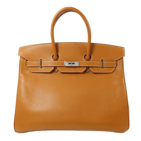 HERMES PHW Birkin 35 Handbag Veau Epsom Leather Gold