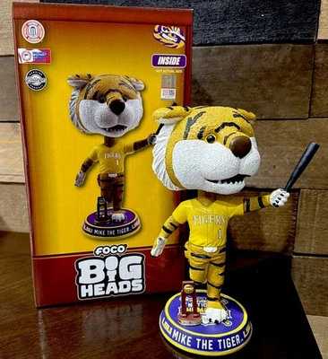 NCAA LSU TIGERS 2023 NCAA College World Series Champions Bobblehead #rd/72 NEW - Image 1 of 4