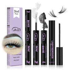 GAQQI Lash Bond and Seal and Remover, Waterproof Lash Clusters Glue Easy to Use 