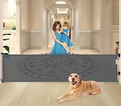 TAMELER 120 Inch Retractable Baby Gates Extra Wide for Doorway - Scratch & Dent