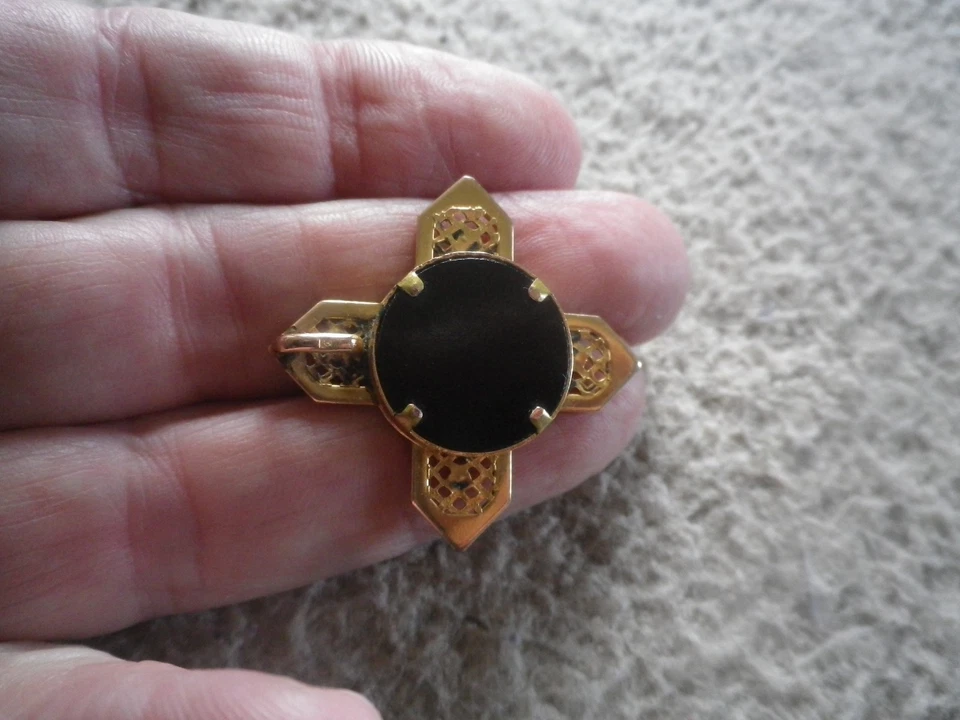 Ancien Pendentif Plaqué Or Vitafor Croix du Nord - Photo 3/3