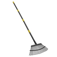 79 Inch Leaf Rake 25 Tines Garden Rakes with Adjustable Sectional Handle
