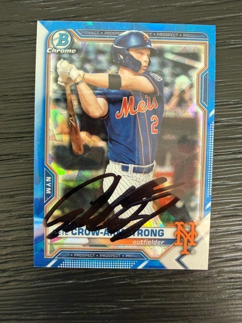 Pete Crow-Armstrong Signed 2021 Bowman Chrome Sapphire AUTO