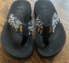 TEVA Youth Mush II Ravine Black Flip Flop Sandals - Little Kid Size 11