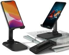 1X Foldable Desktop Phone Holder Adjustable Multi-angle Non-slip Silicon Design