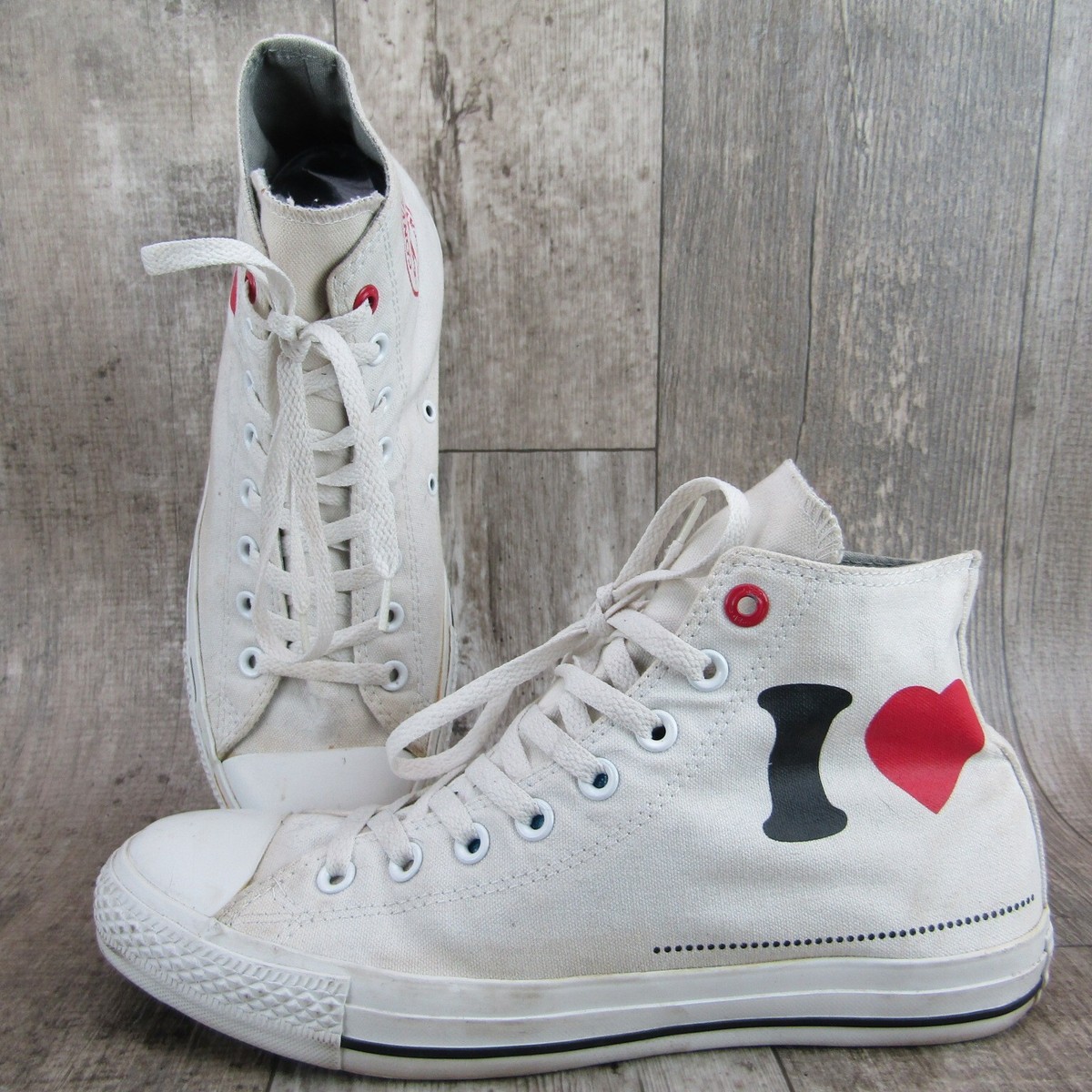 Converse Chuck Taylor All Star High Tops Sneaker Sz Mens I Heart - Main Image