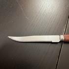 Vintage Quikut Quikkle Stainless USA Steak Knives Brown Handle 4" — photo 3
