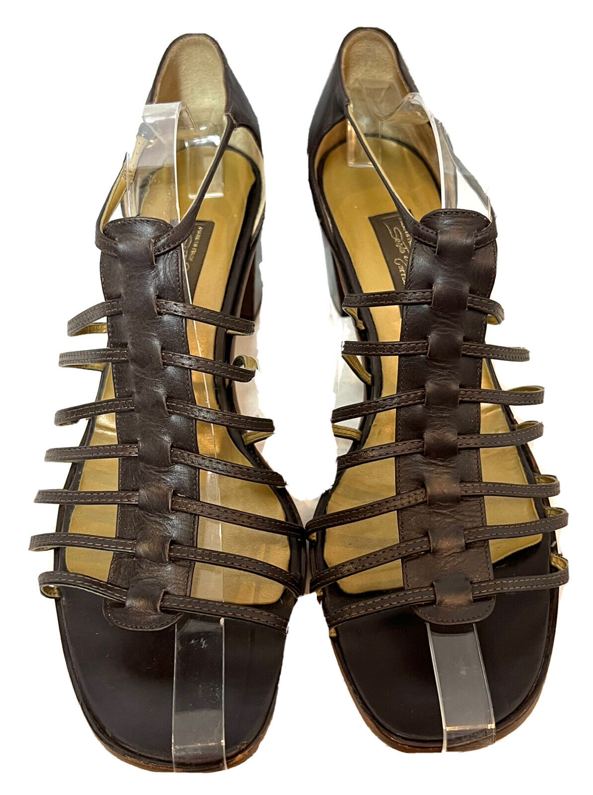 Sesto Meucci of Florence Brown Strappy Sandals Ma… - image 2