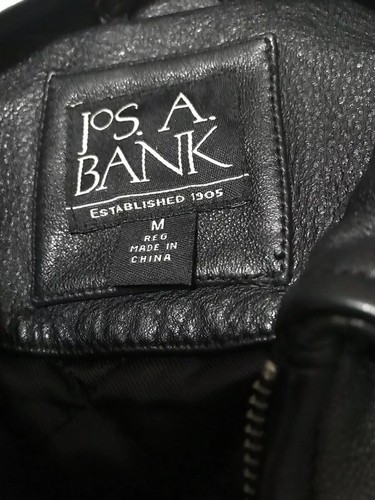 Jos A Bank Herren schwarze weiche Lammlederjacke - Signature Collection Größe M - Bild 2 von 12
