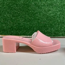 Steve Madden Harlin Platform Slide Sandals Block Heel Pink Y2K Style Womens 7 M