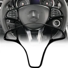 Painted Gloss Black Steering Trim Overlay Cover  Fits 15-19 W166 C292 GLE350