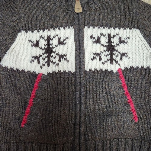 OshKosh Brown and Red Snowflake Full Zip Sweater. Sz. 2T - Picture 6 of 9