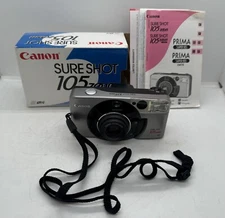 Canon Sure Shot 105 Zoom 35mm Point & Shoot Camera Tested w Box Film New Battery