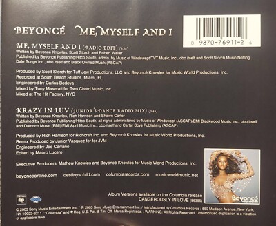 Beyonce : Me, Myself And I 2 Track Single - Audio CD | eBay