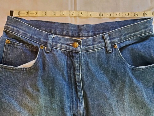Vintage Woolrich Womens Dark Denim Blue Jeans Size 14 Waist 31 X 29 Inseam - Picture 6 of 9
