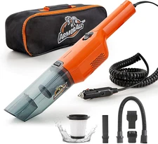 AA12V2 0903 Car Vac, Compact, Orange