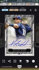 2020 2021 Topps Bunt DIGITAL FIVE STAR RARE Signature Keston Huira