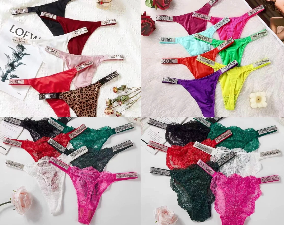 Victoria Secret VERY SEXY Shine Strap Lace or Brazilian Panty or Thong  Panty