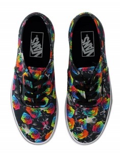 rainbow floral vans