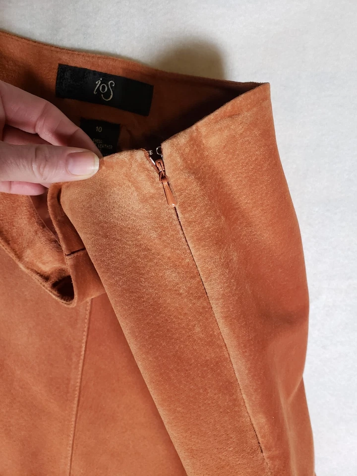 Maxi Falda de Cuero para Mujer Gamuza Vaquera Forrada Talla 10 Boho Festival Travelsmith Foto 4 de 4