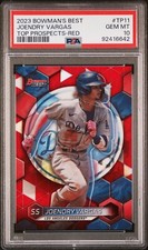 2023 Bowman's Best Joendry Vargas RED Refractor /10 PSA 10 GEM MINT POP 1 #TP-11