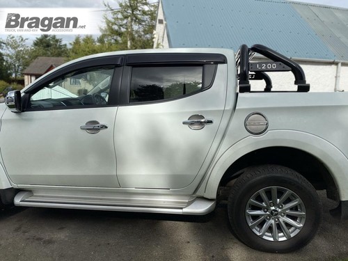 Black Sport Roll Bar + LEDs + LED Brake Light To Fit Fiat Fullback 2016 - 2019 - Picture 4 of 12